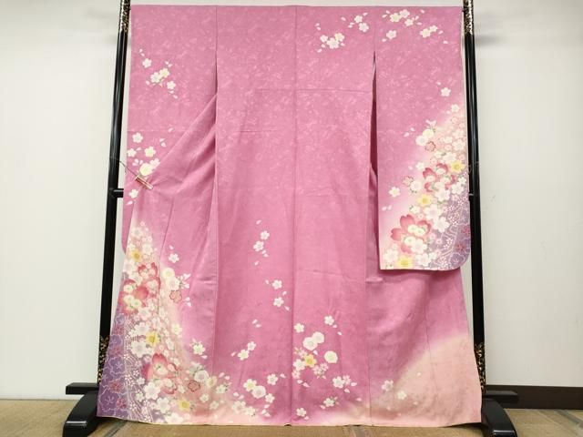 平和屋着物●豪華振袖　舞花文　暈し染め　正絹　逸品　CABA1929ut 平和屋着物○豪華振袖 舞花文 暈し染め 正絹 逸品 CABA1929ut - メルカリ