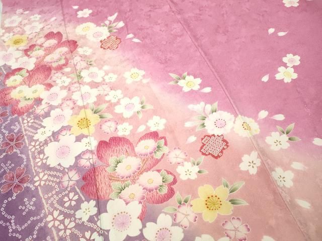 平和屋着物○豪華振袖 舞花文 暈し染め 正絹 逸品 CABA1929ut - メルカリ