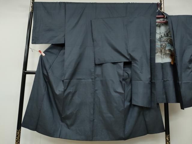 平和屋着物 男性 本場大島紬 アンサンブル 100亀甲 総詰め 羽織紐付き 正絹 ut