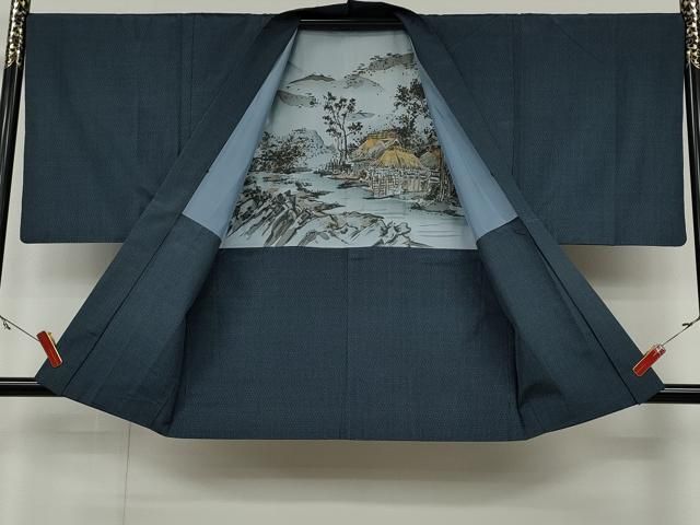 平和屋着物○男性 本場大島紬 アンサンブル 吉祥文 証紙付き 正絹 逸品
