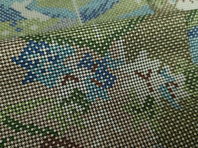 平和屋着物○本場大島紬 7マルキ 総絣 風景花文 三越扱い 正絹 逸品 未