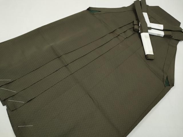 平和屋着物 男性 馬乗り袴 亀甲文 正絹 ut