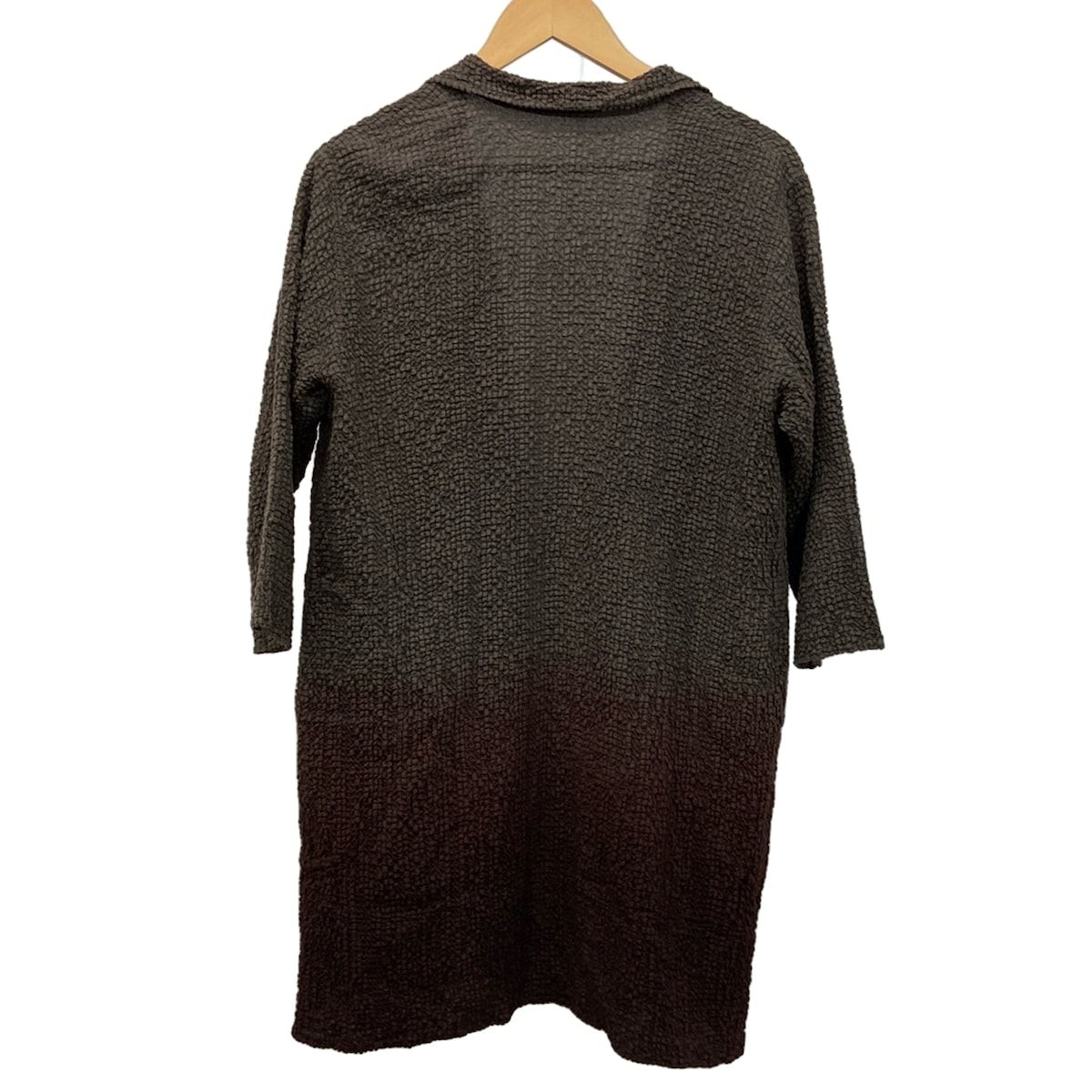 ✨JURGEN LEHL ヨーガンレール ✨羽織りコートMシルク混ウールブラウン ✨JURGEN LEHL ヨーガンレール ✨羽織りコートMシルク混ウールブラウン