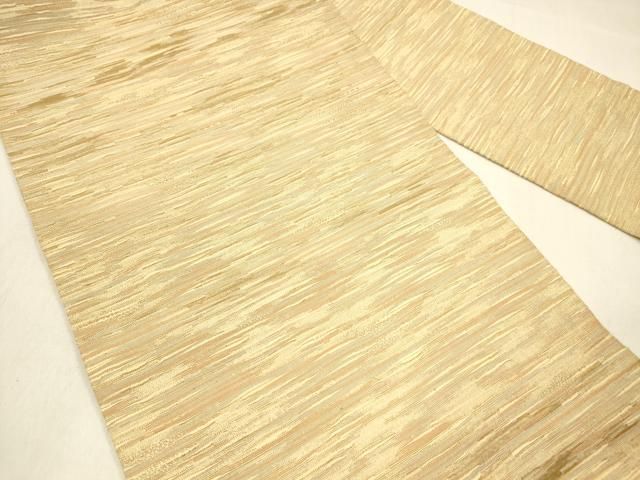 平和屋着物●九寸名古屋帯　紬地　霞文　金糸　正絹　逸品　DAAZ4512cm 平和屋着物○九寸名古屋帯 紬地 霞文 金糸 正絹 逸品 DAAZ4512cm