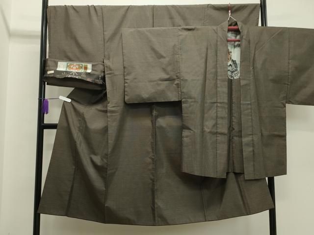 平和屋着物 男性 本場大島紬 アンサンブル 吉祥文 証紙付き 正絹 gh