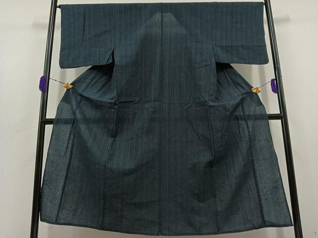 平和屋着物∴夏物 男性 浴衣 阿波しじら織 縞 綿 jh