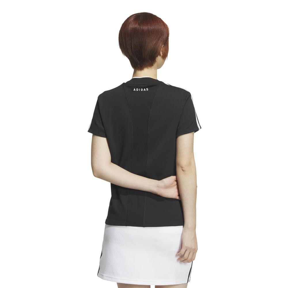 アディダスゴルフ ゴルフ 3ストライプス メッシュベントモック レディース black ブラック M