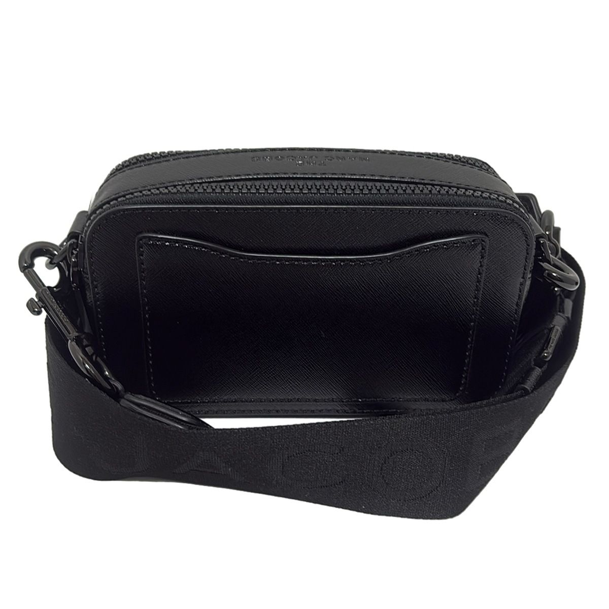 【最終値下げ】MARK JACOBS スナップショット　ショルダーバッグ　黒×黒 最終値下げ】MARK JACOBS スナップショット ショルダーバッグ 黒×黒