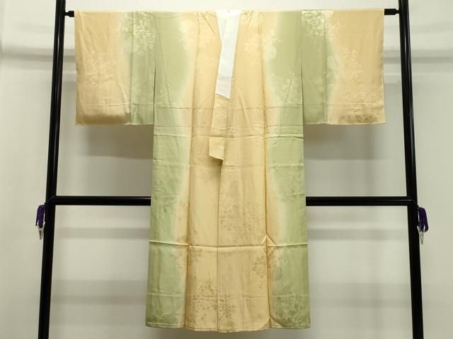 平和屋着物 長襦袢 袷 雪輪重ね花地紋 暈し染め 正絹 gh