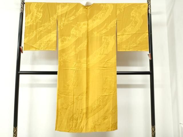 辻が花地紋 藤黄色