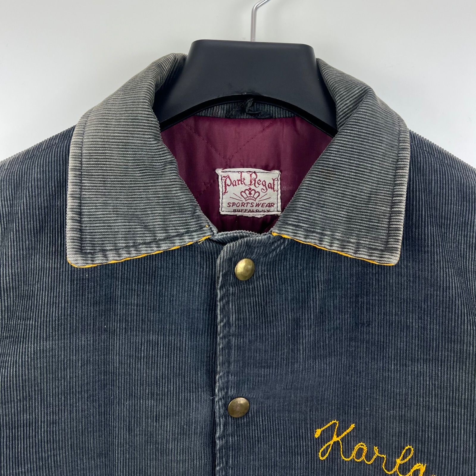 PARK REGAL 50s USA vintage corduroy award jacket fade navy パーク