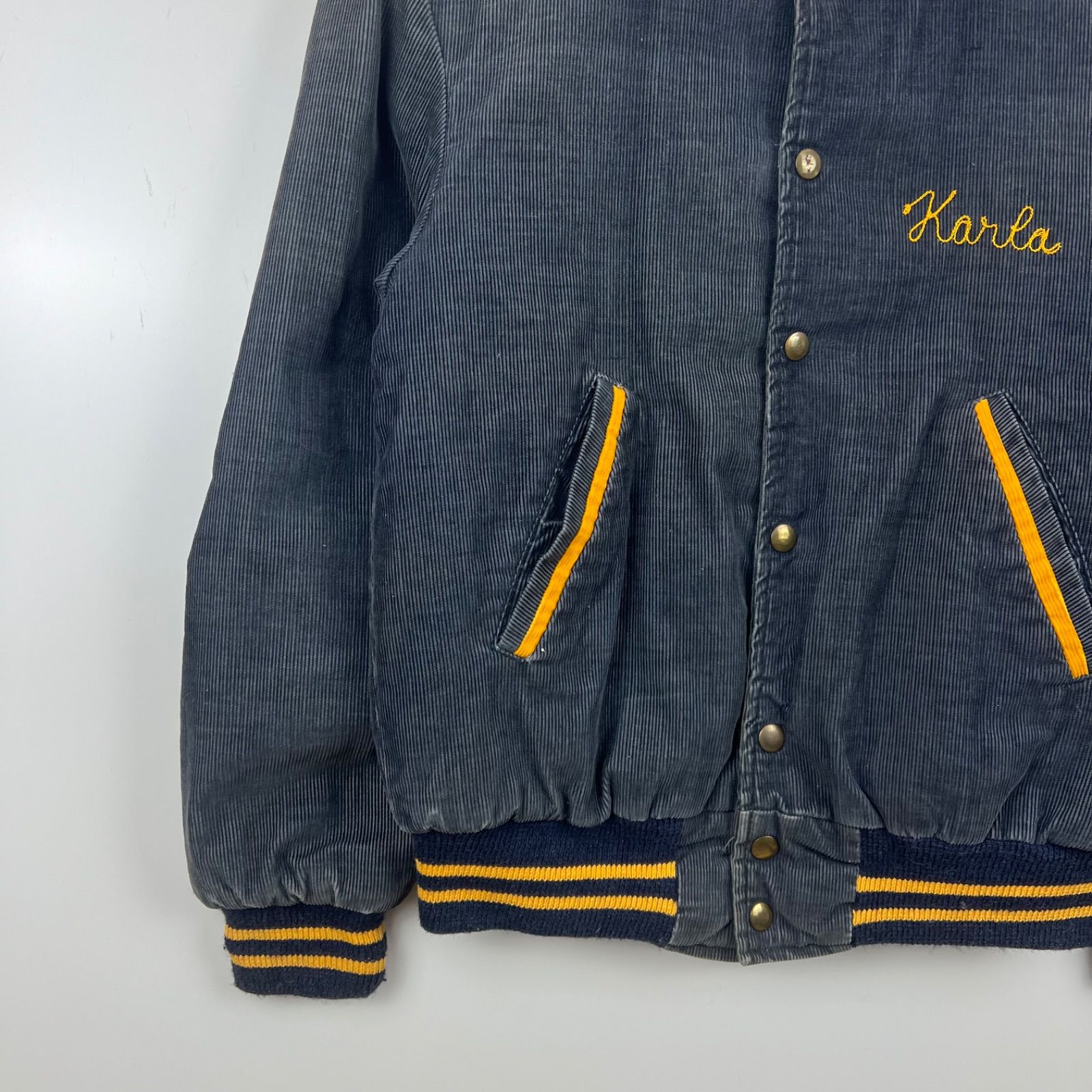 PARK REGAL 50s USA vintage corduroy award jacket fade navy パーク 
