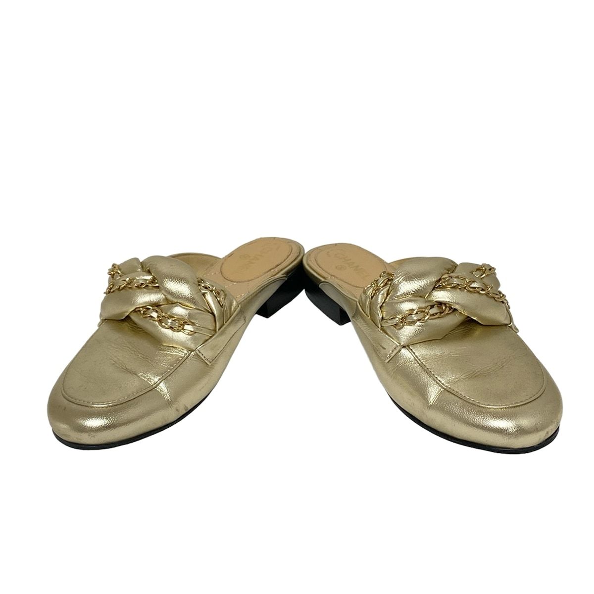 CHANEL(シャネル) ミュール 34 1/2 C レディース - G32956 ゴールド