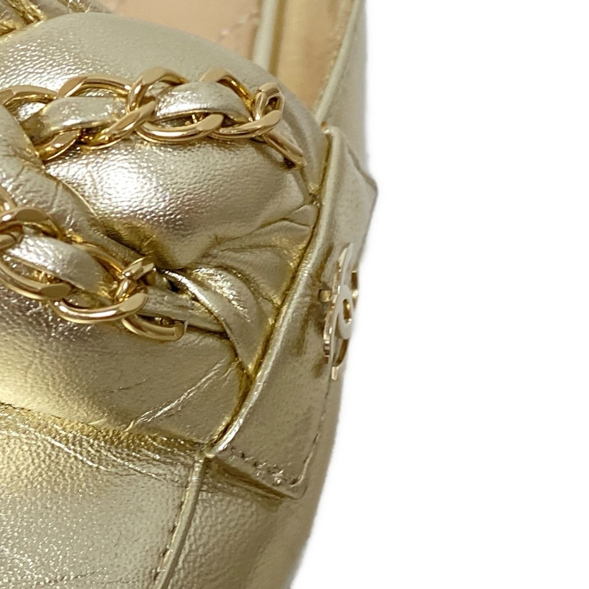 CHANEL(シャネル) ミュール 34 1/2 C レディース - G32956 ゴールド