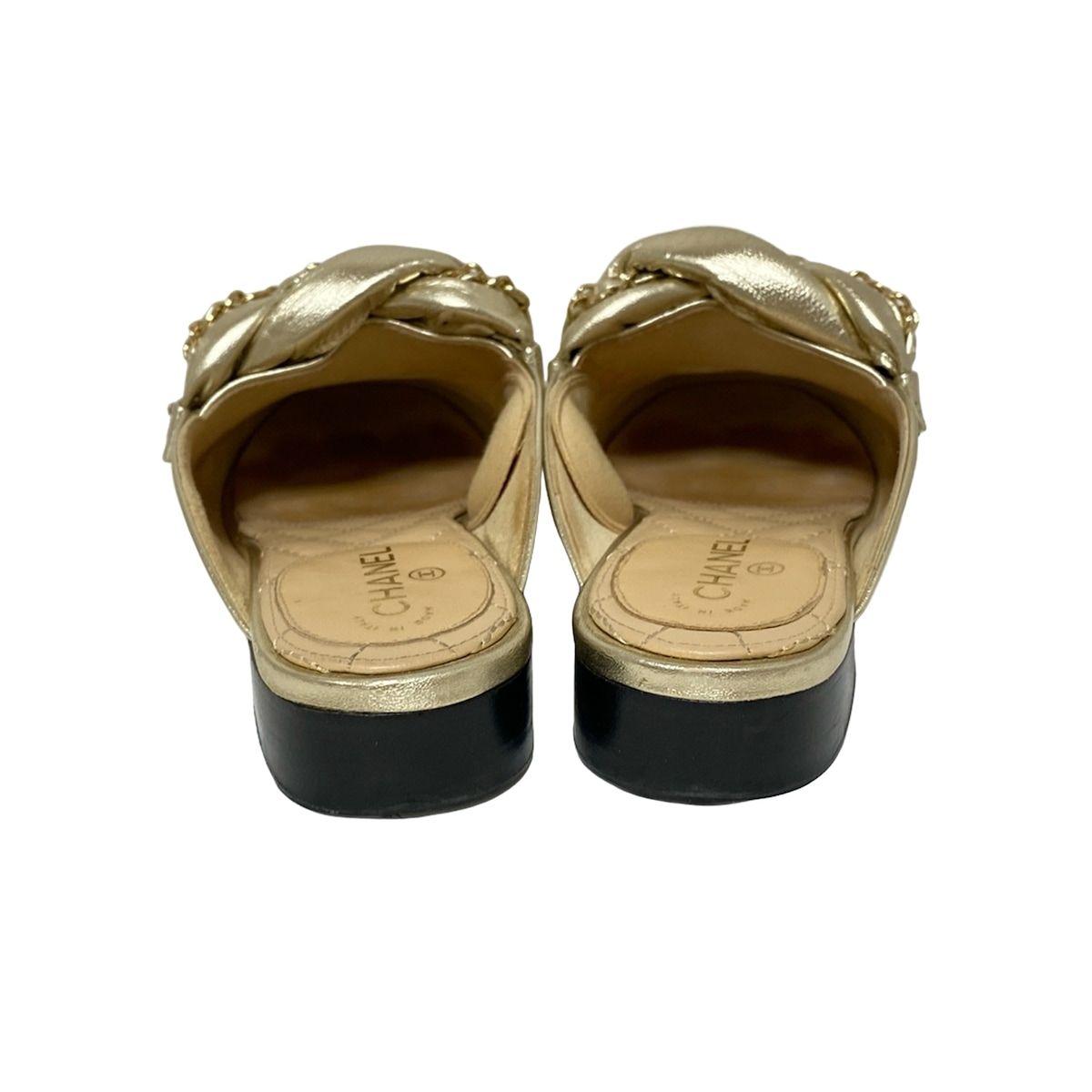 CHANEL(シャネル) ミュール 34 1/2 C レディース - G32956 ゴールド