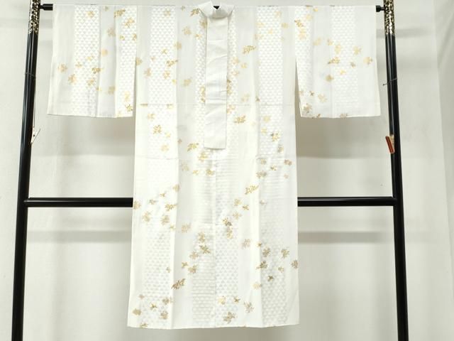  平和屋着物 長襦袢 鱗地紋 鳳凰草花文 金彩 正絹 yc 長襦袢 長襦袢 半襦袢