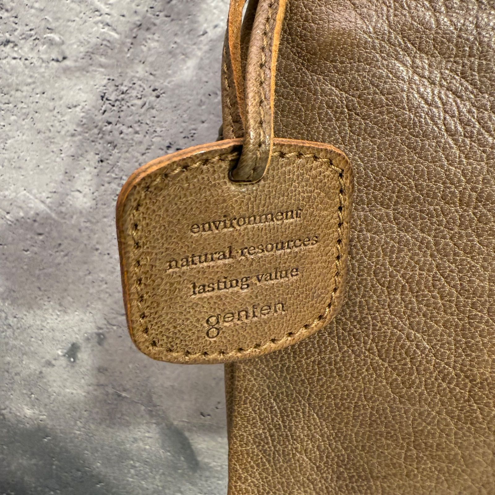 ✨genten ゲンテン ゴートレザー ヌメ ショルダーバッグ ブラウン 斜め