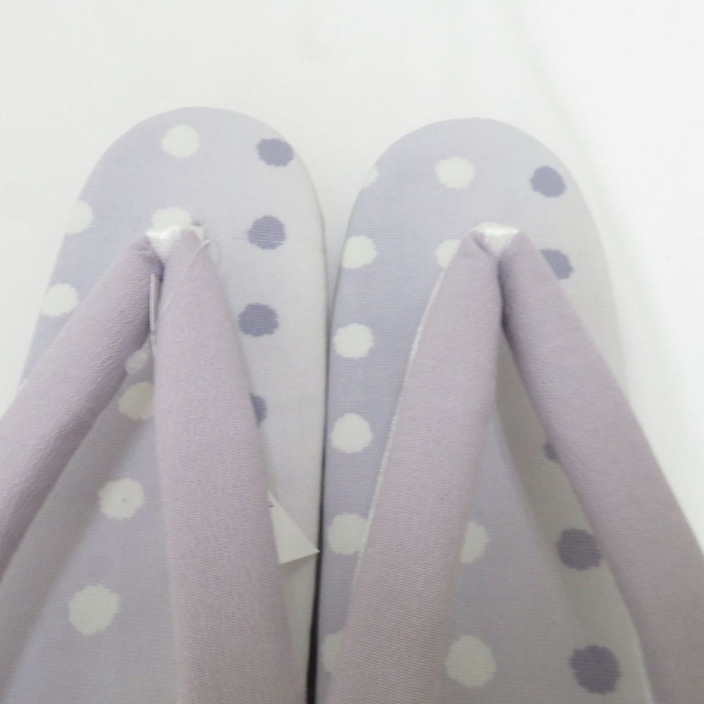  草履 パープル系 パステル 水玉 ドット柄 カジュアル 履物 フリーサイズ 草履 和装履物