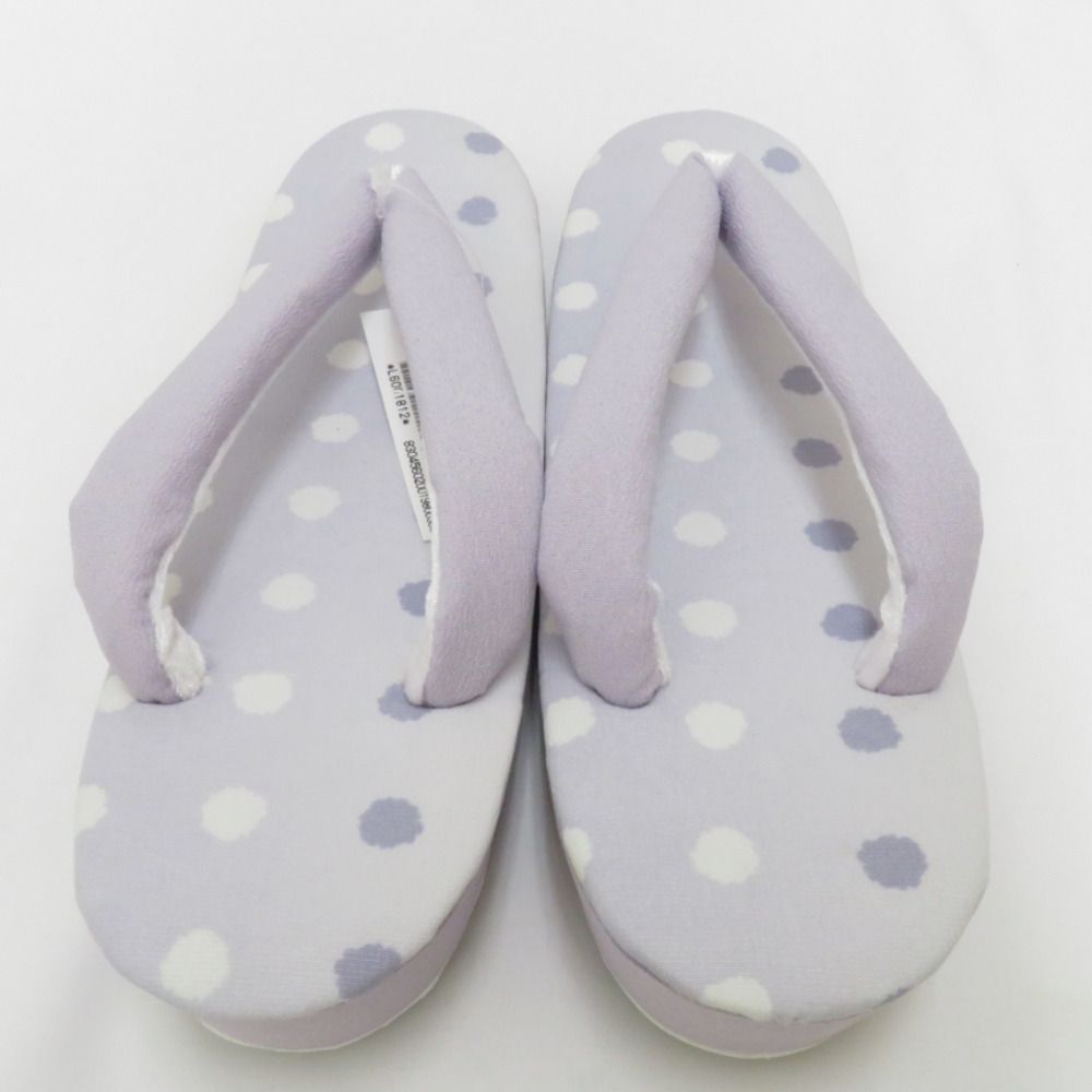 草履 パープル系 パステル 水玉 ドット柄 カジュアル 履物 フリーサイズ