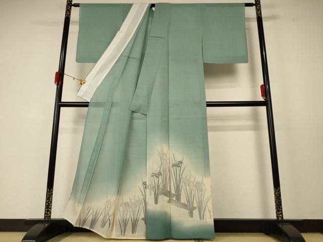 平和屋着物 夏物 色留袖 紗 草花文 暈し染め 正絹 jd