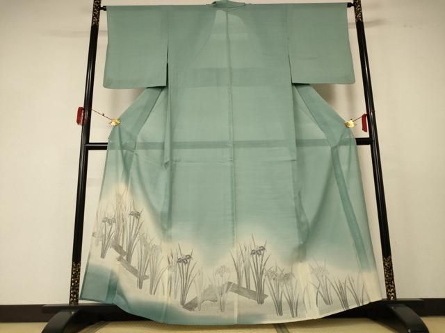 平和屋着物 夏物 色留袖 紗 草花文 暈し染め 正絹 jd