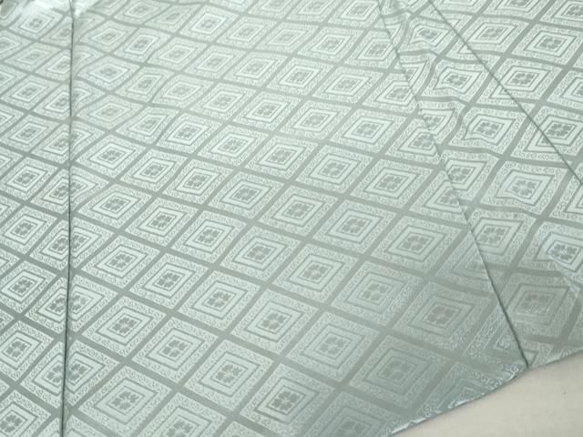 平和屋着物○男性 色紋付 羽織 菱繋ぎ地紋 秘色色 キングサイズ 洗える