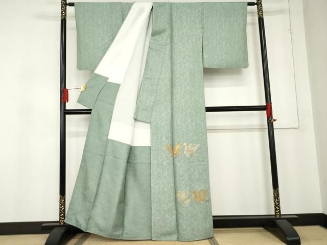 平和屋着物 紋屋井関 御寮織 色留袖 お召地 竹屋町刺繍 桐竹鳳凰 金糸 金彩 正絹 cs