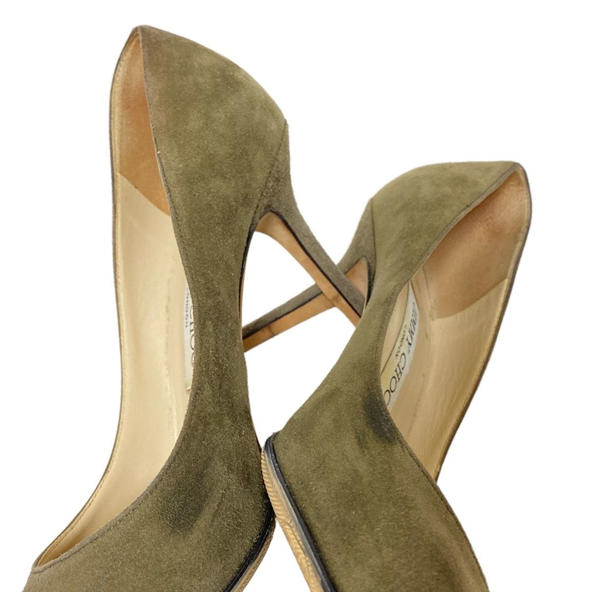 ジミーチュウ　パンプス　37 JIMMY CHOO(ジミーチュウ) パンプス 37 レディース - カーキ - メルカリ