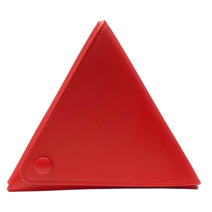 ボッテガヴェネタ トライアングル 三角 ポーチ 小銭入れ コインケース レザー レッド 651441 BOTTEGAVENETA レディース 上品 感 かわいい
