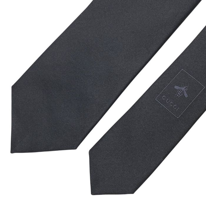 グッチ ビー エンブロイダリー シルク タイ ネクタイ レギュラータイ ロゴ 蜂 ハチ ブラック 454658 GUCCI メンズ 感 エレガント ビジネス