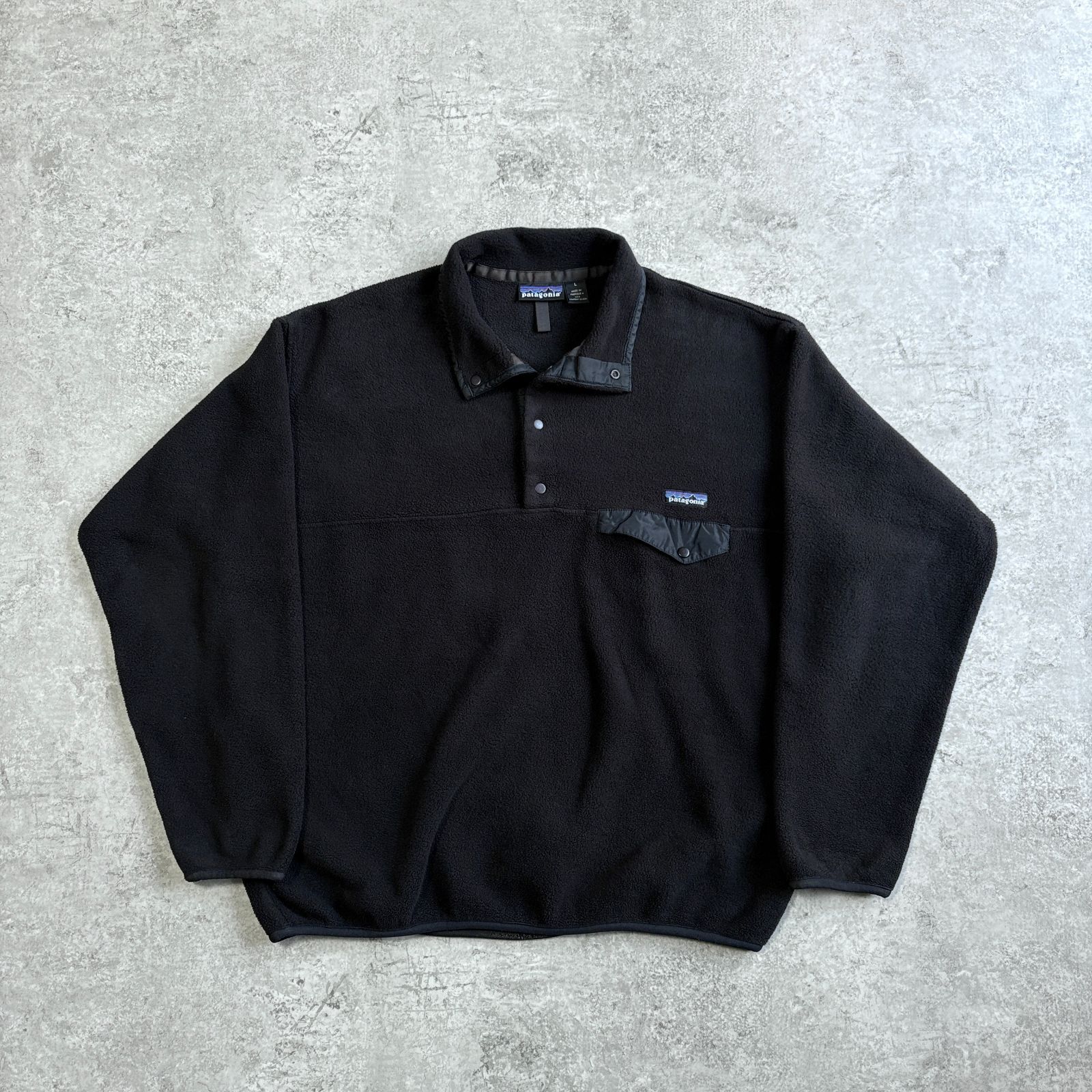 90s 1994年 USA製 patagonia Synchilla Snap T Pullover 【 black 】③ 