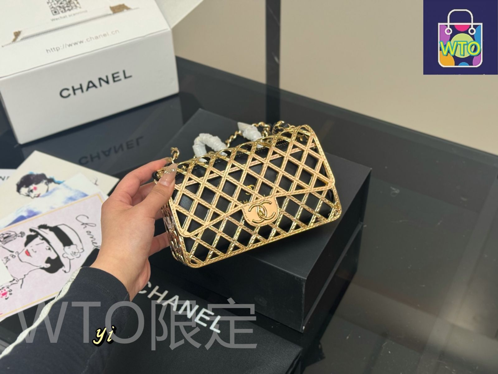 今日特価】Chanel シャネル 新作金属製バッグ 折りたたみボックス付き