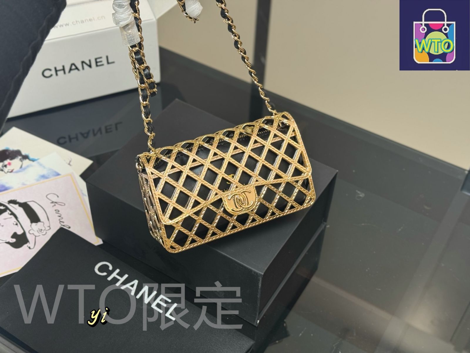 今日特価】Chanel シャネル 新作金属製バッグ 折りたたみボックス付き