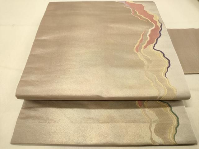 平和屋着物□八寸名古屋帯 変わり格子 正絹 逸品 A-pf4974 平和屋着物