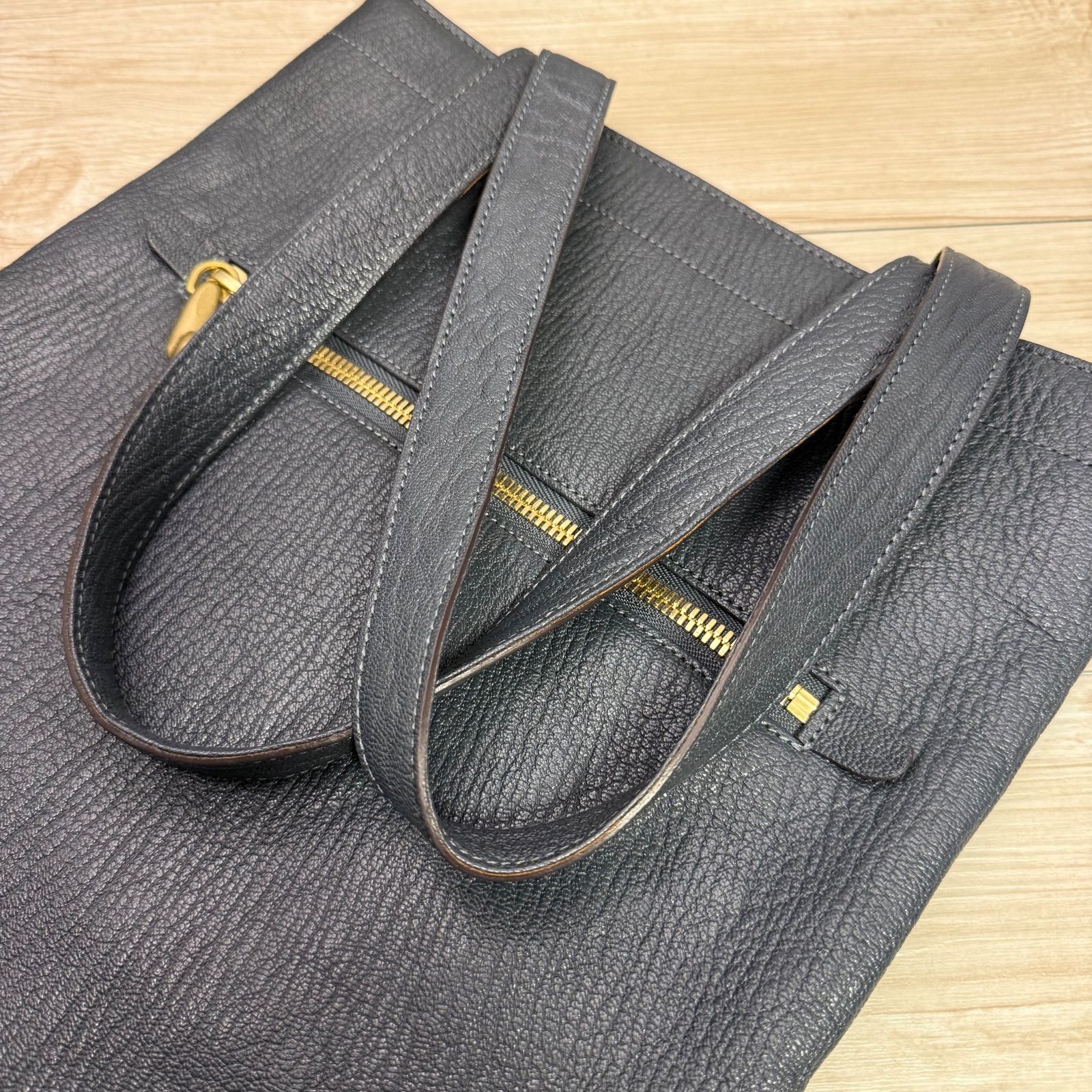 ✨TOFF＆LOADSTONE フィヨルドゴート トートバッグ ネイビー A4可 ほぼ 