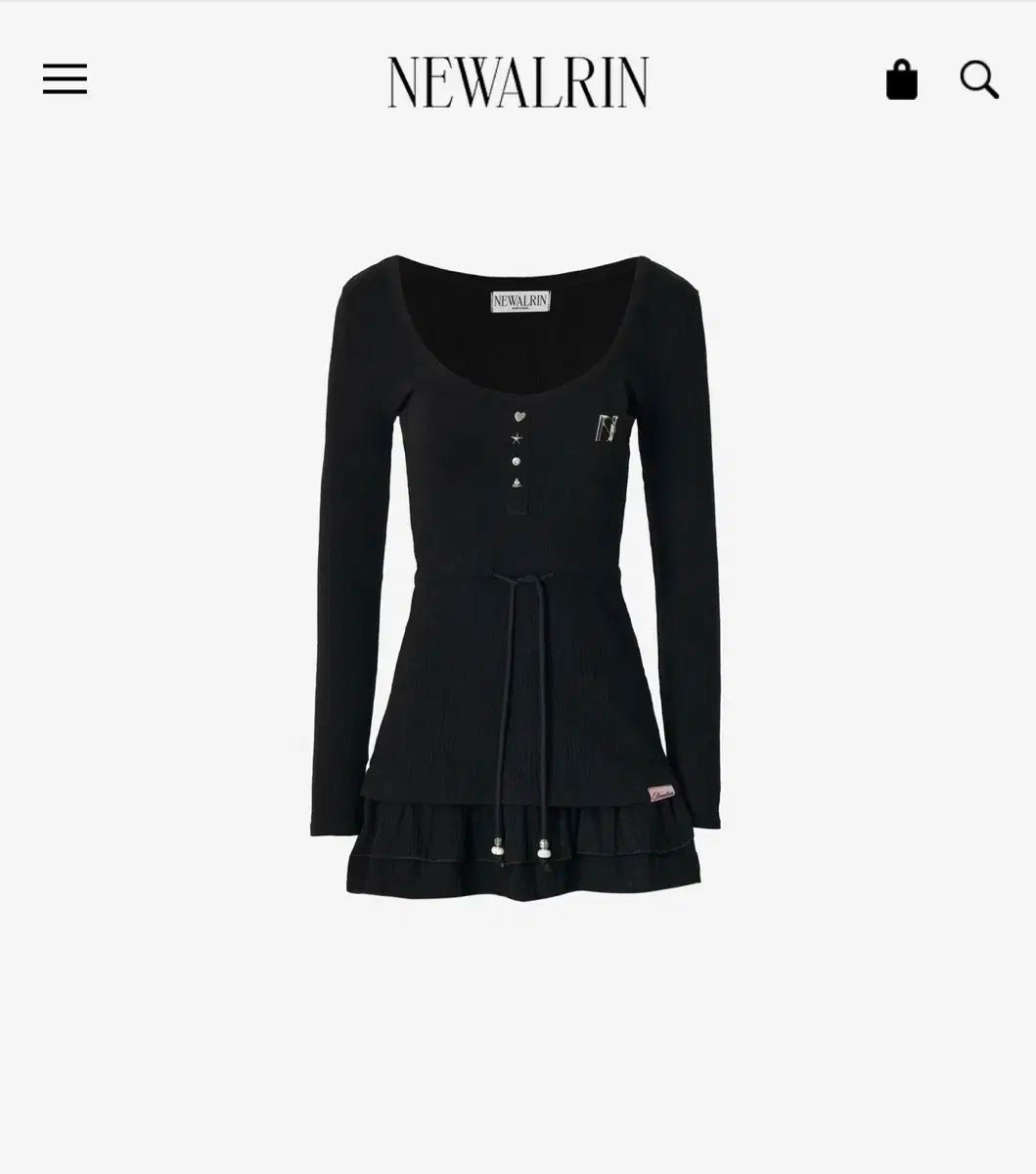 Newalrin Bubble emblem Mini Dress ミニワンピース