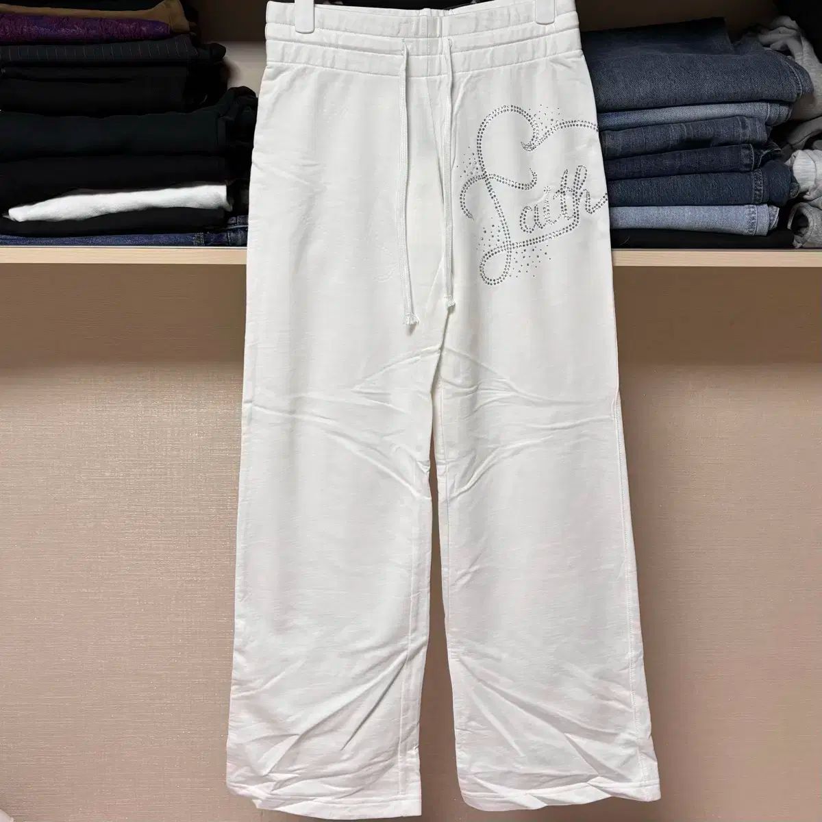 SCULPTOR スカルプター Faith Cotton Track Pants 白