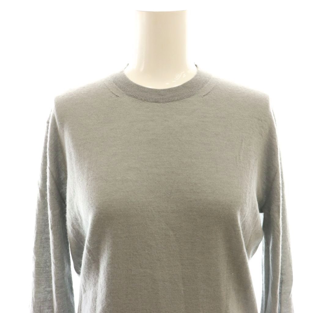 美品 BLAMINK ブラミンク シルク カシミヤ ショートスリーブニット 38 ブラミンク BLAMINK サンプル品 カシミヤシルククルーネックニット