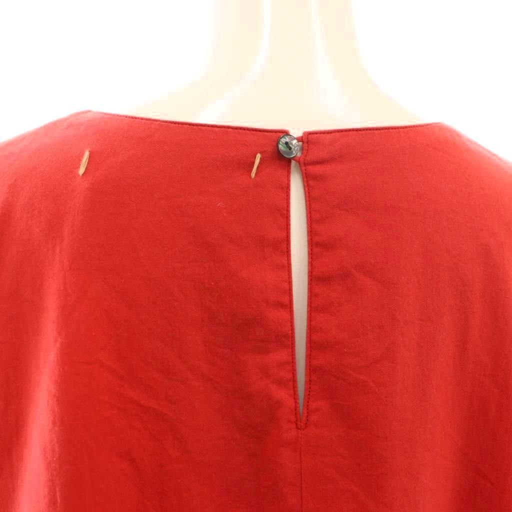 スズキ タカユキ suzuki takayuki 半袖ワンピース シルク混 レッド 赤