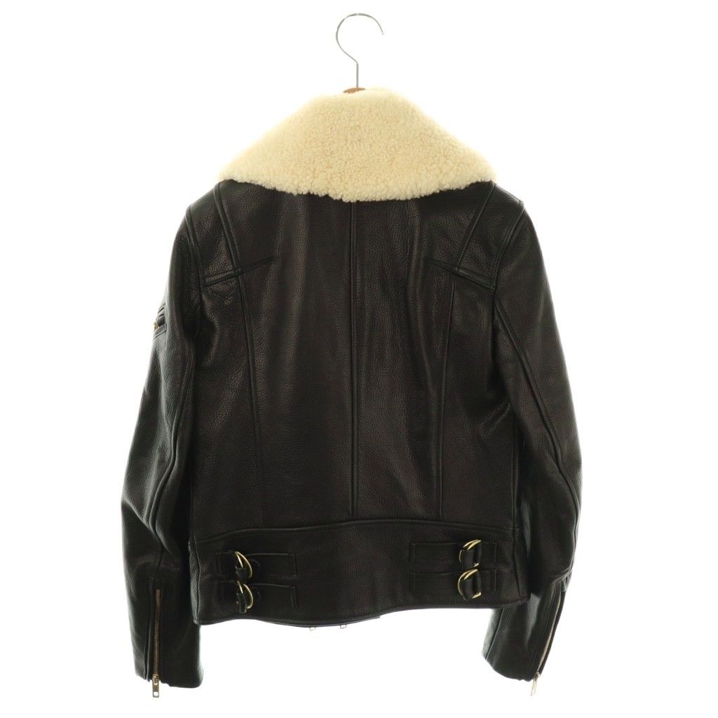 ラグ-ボーン RAG-BONE 襟ボア カウレザー ライダース ジャケット 2 ブラック DF OS SH