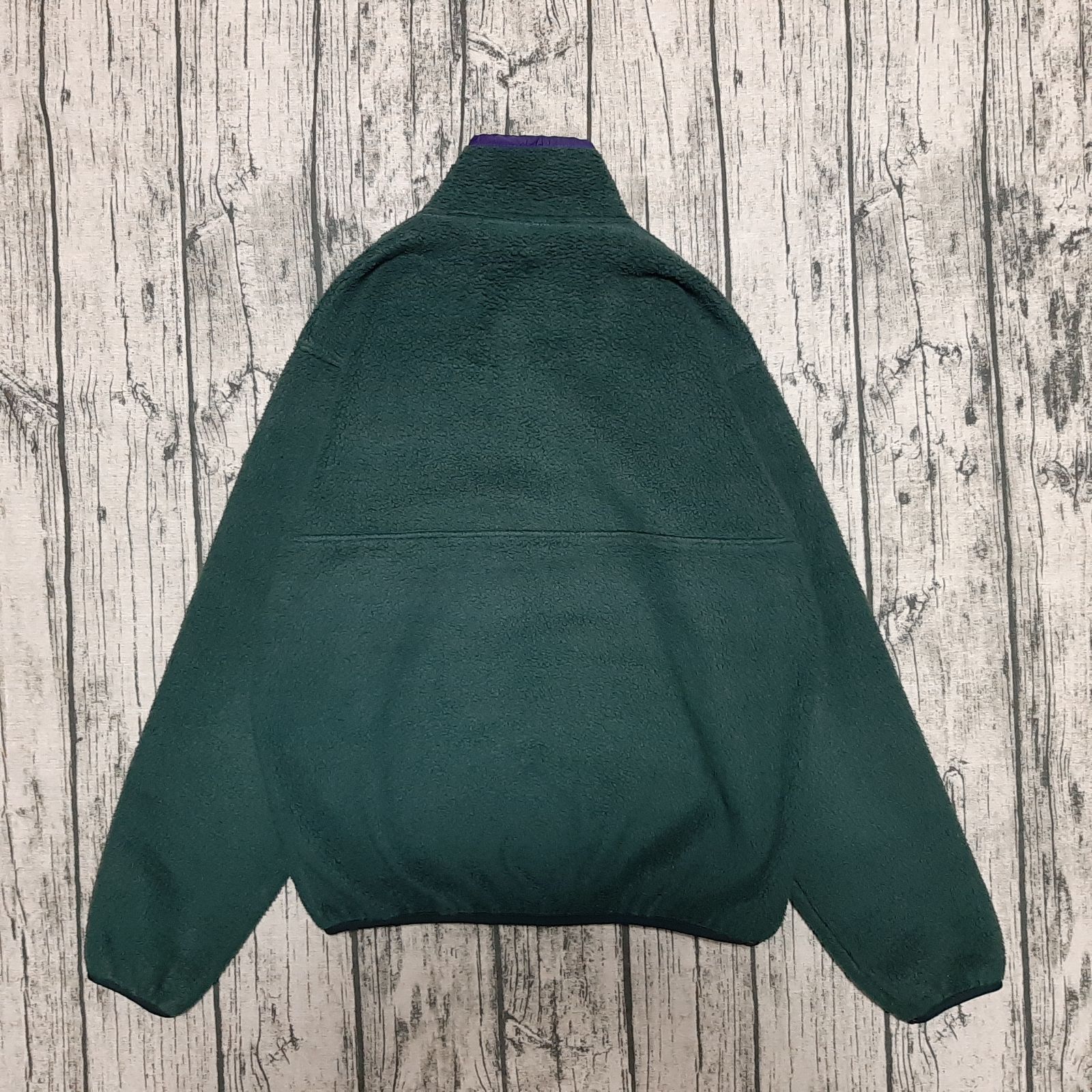 size M】USA製 90年 patagonia シンチラスナップT ハンターグリーン
