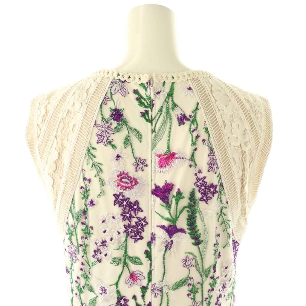 タダシショージ TADASHI SHOJI フラワー刺繍 ロングワンピース