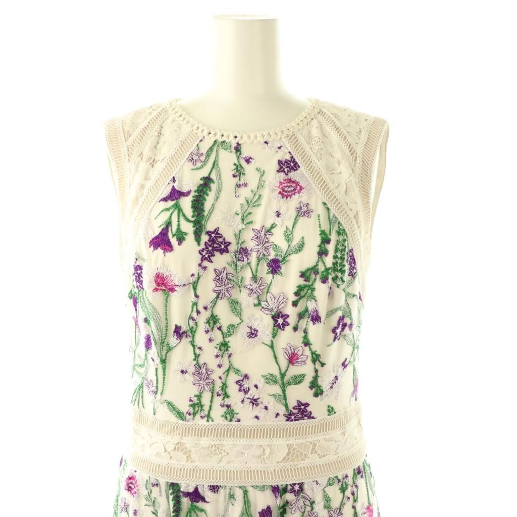 タダシショージ TADASHI SHOJI フラワー刺繍 ロングワンピース