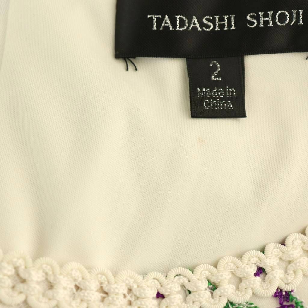 タダシショージ TADASHI SHOJI フラワー刺繍 ロングワンピース