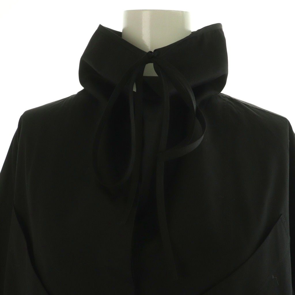 エルメス HERMES H5H0620DV 25年 ドレープカラーシャツ ブラウス 長袖