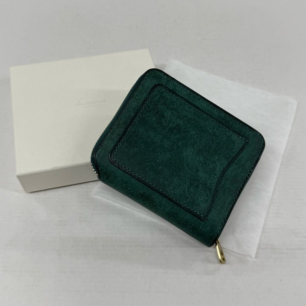 Lemma CURVA ラウンドファスナー プエブロ ペトローリオ レンマ クルバ ショートウォレット コンパクト 二つ折り 財布 グリーン系 ターコイズ系 V 1877 001 266