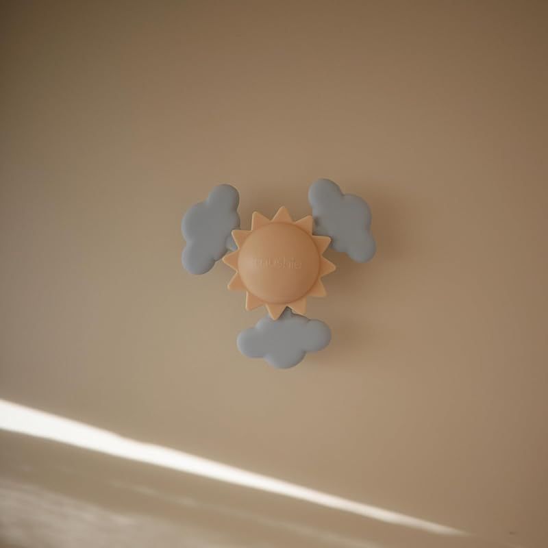 【迅速発送】mushie(ムシエ) ハンドスピナー 赤ちゃん 1歳 2歳 3歳 4歳 知育 ベビー 吸盤付き お風呂 おもちゃ スピナー お風呂遊び 水遊び Suction Spinner Toy Sunshine 1