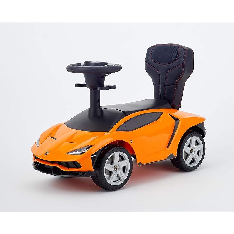 NONAKA WORLD 乗用 ランボルギーニ チェンテナリオ 手押し付き オレンジ 2490 2 way お散歩に便利なカジキリ押手付 足けり 1