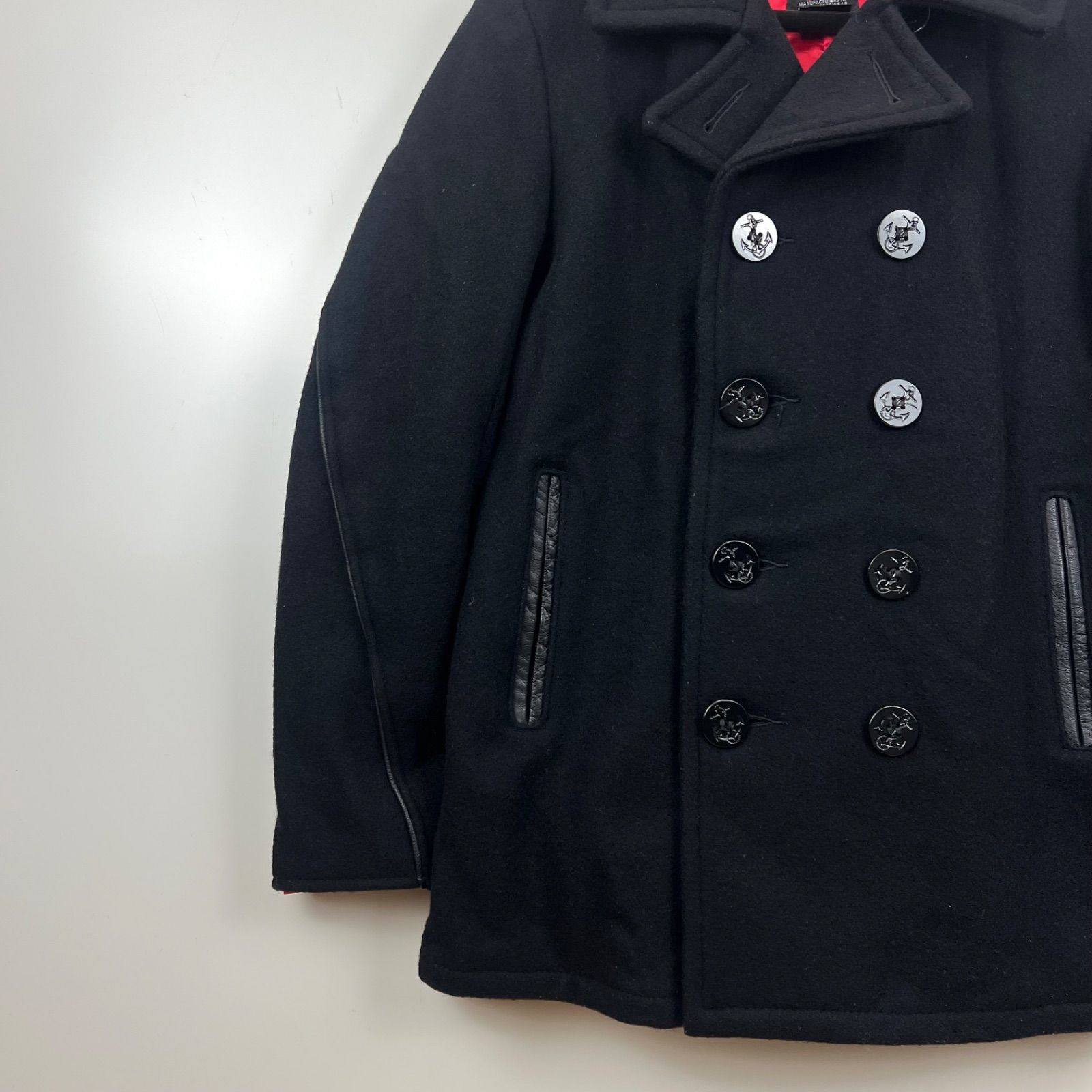 SCHOTT 740C Leather piping PEA jacket 38 M ショット 高級 レザー