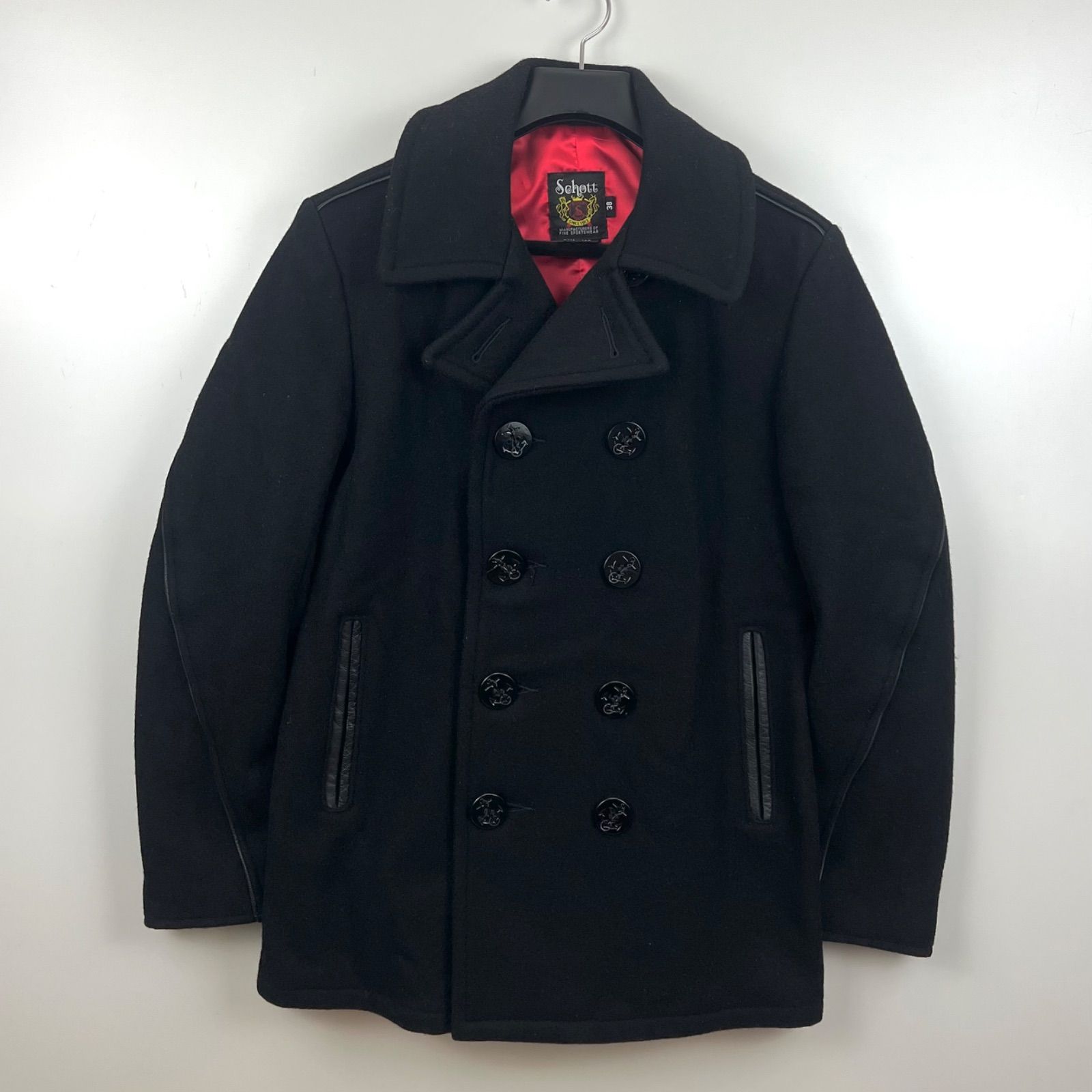 SCHOTT 740C Leather piping PEA jacket 38 M ショット 高級 レザー